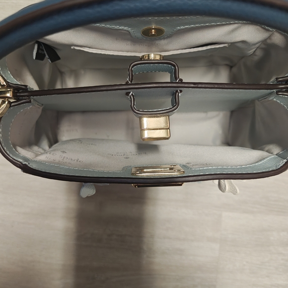 Kate Spade Teal Bag with Floral Accents - Picture 4 of 5